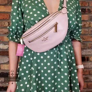 NWT Kate Spade Leila Belt Bag Fanny Pack Pebbled Leather Purse Sling Bikini Pink s-l400.jpg main image 4